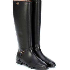 Gucci Double G Leather Knee-High Boots